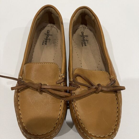 Clarks Collection Moccasins Size 7 Tan Dameo Swing Leather Driving Loafer - Picture 5 of 12